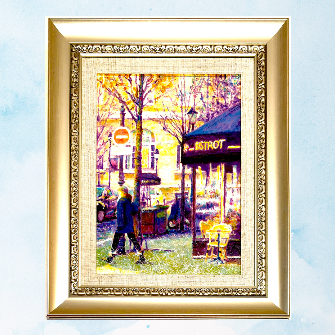 風景画「紅葉の山里」アクリル画 B2 額なし by 福家佳則 / Fukei-ART