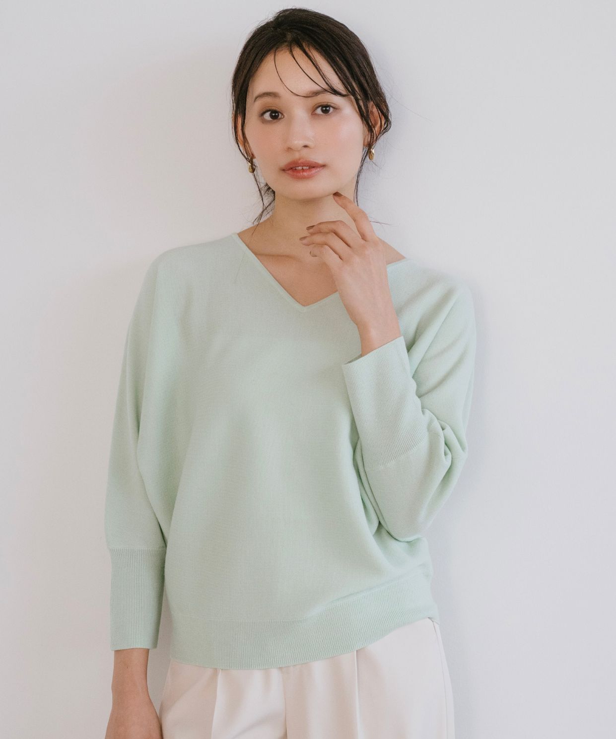 ミラノリブドルマンスリーブニットプルオーバー｜Stola.（ストラ）公式