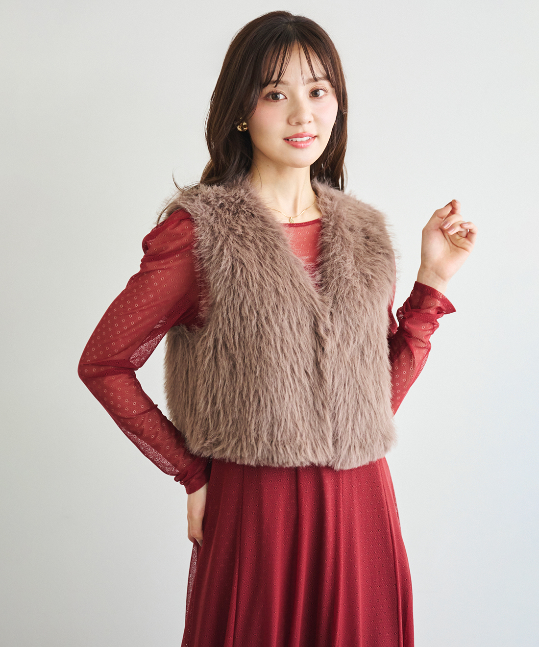 フェイクファーベスト｜PETAL ONLINE（ペタルオンライン）