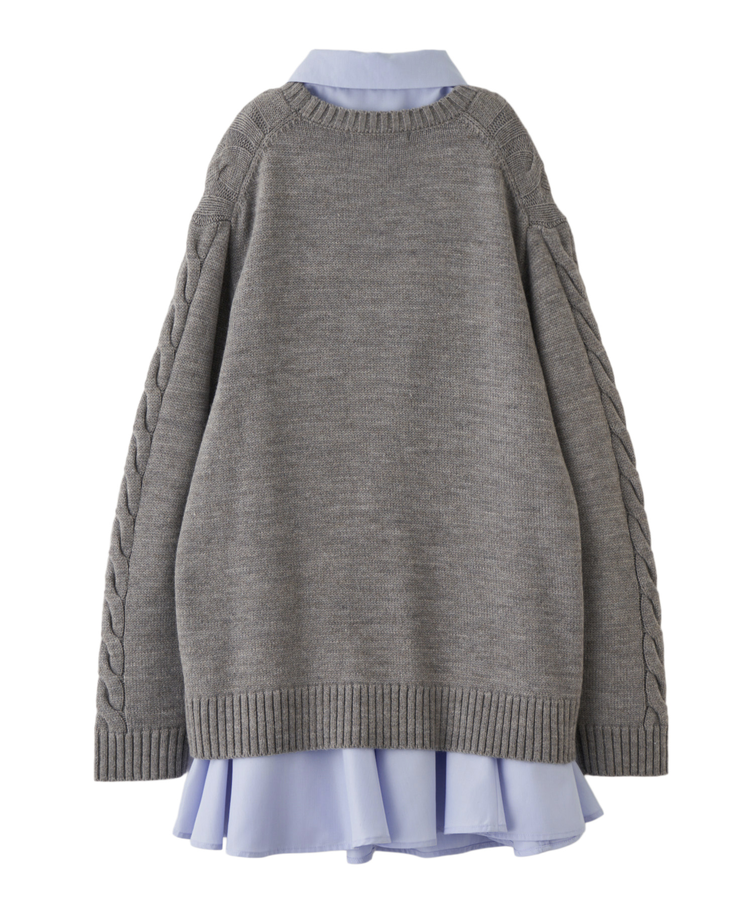 ケーブルニット＆シャツミニワンピースセット｜PETAL ONLINE（ペタル