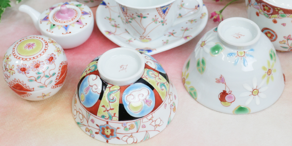 4号菊皿 花更紗/銀舟窯