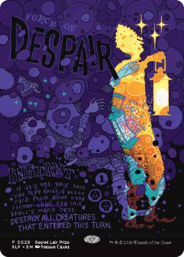 Foil】(029)□ボーダーレス□《絶望の力/Force of Despair》[SLP] 黒