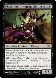 Foil】《触れられざる者フェイジ/Phage the Untouchable》[10ED] 黒R