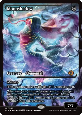Foil】(386)□ショーケース□《月影/Moonshadow》[ECL-BF] 黒R | 日本