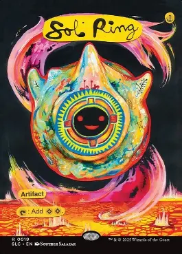 ハロー・Foil】(046)□ボーダーレス□《太陽の指輪/Sol Ring》[SLC] 茶