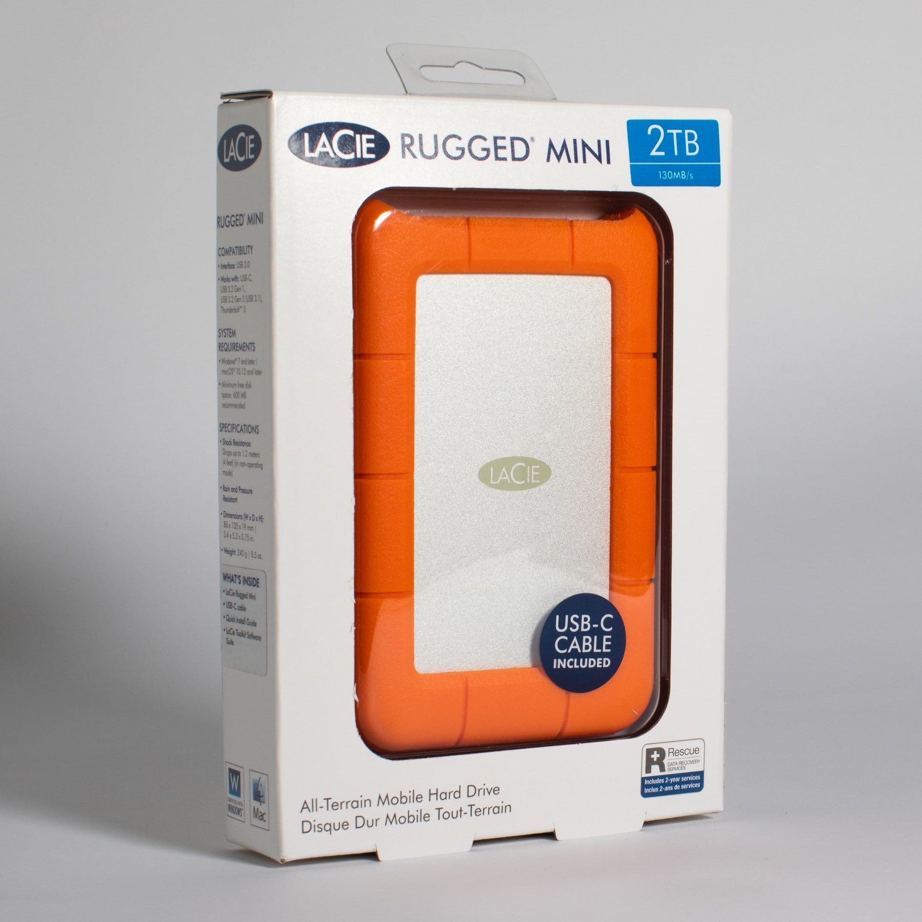 LaCie 2TB Rugged Mini USB 3.0 External Hard Drive – Film Supply Club