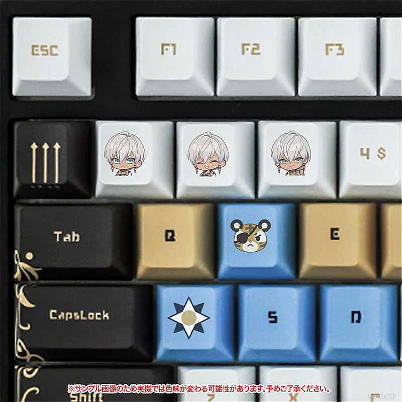 葛葉、叶、イブラヒムらのキーボード、キーキャップ、マウスパッドが