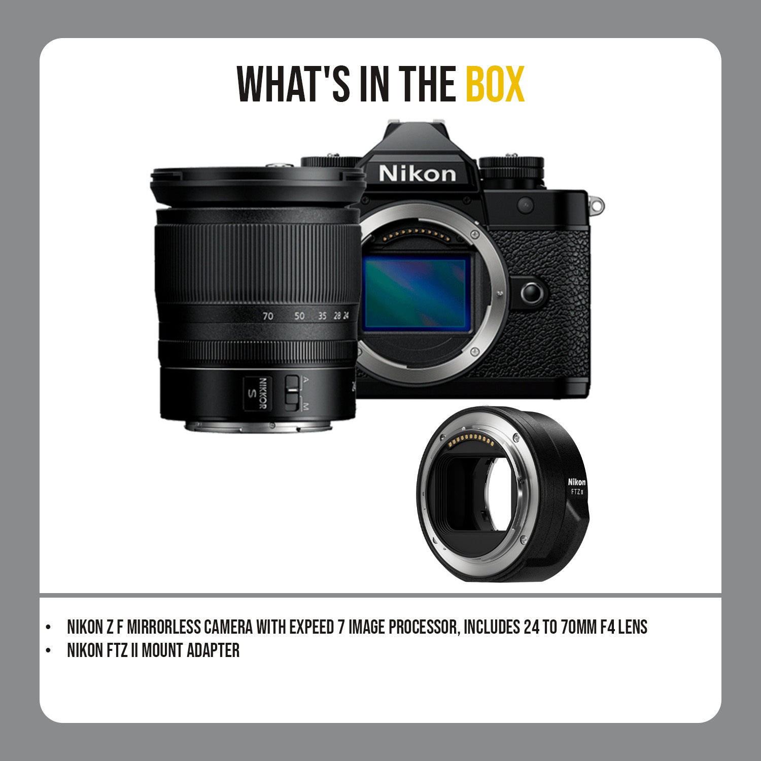 Nikon Z F EXPEED 7 Image Processor Mirrorless Camera with Nikon