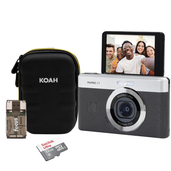 KODAK PIXPRO C1 Friendly Zoom 13MP 1080p Digital Camera (Black