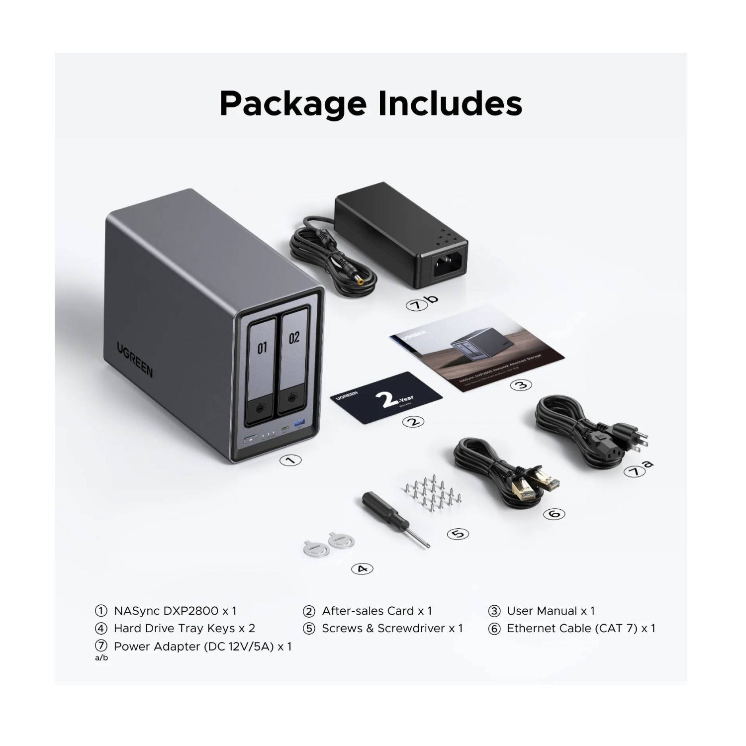 UGreen NASync DXP2800 2-Bay NAS Enclosure – Focus Camera