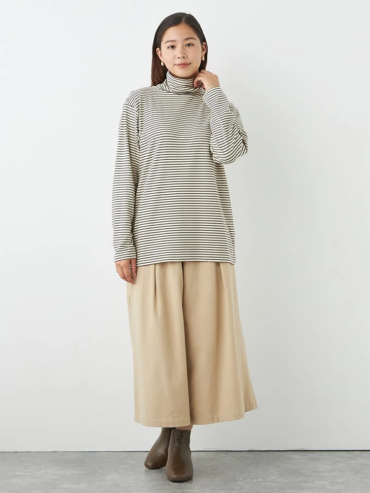 ベージュ 【No Jean(ノージーン)】微起毛ガウチョパンツ | フォーエル