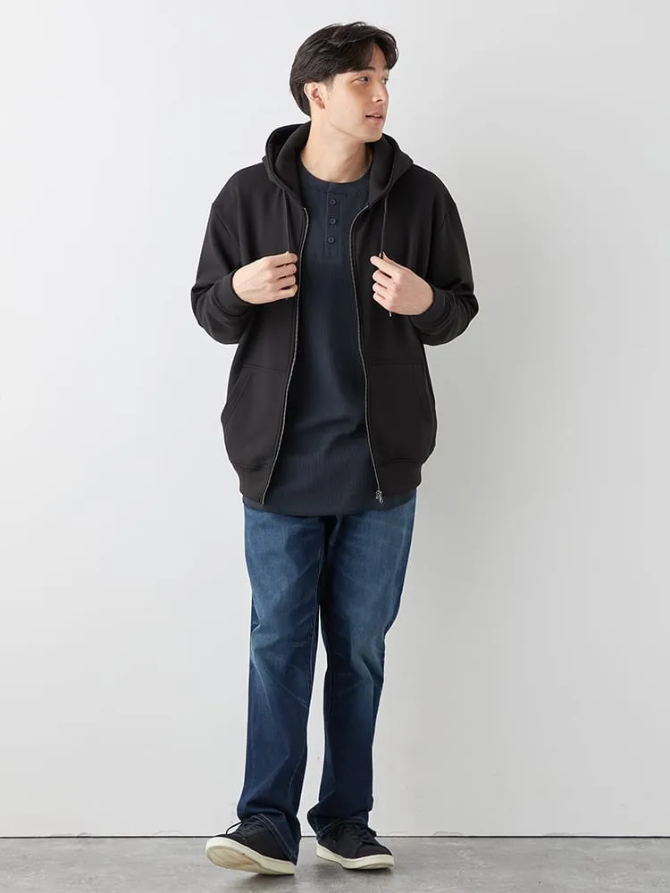 ブラック ふわもちフードZIPパーカー | フォーエル公式通販