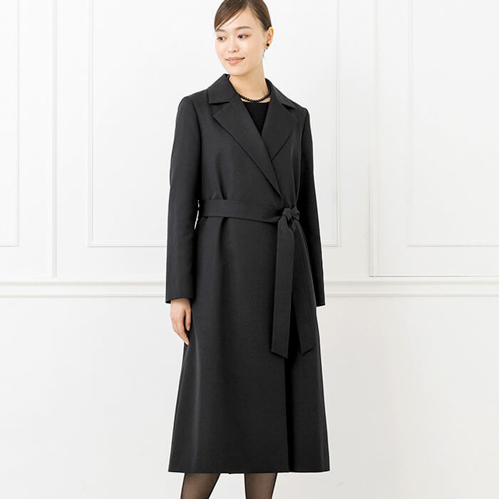 ウール100％のロングコート 5号・ブラック｜東京ソワールオンラインストア