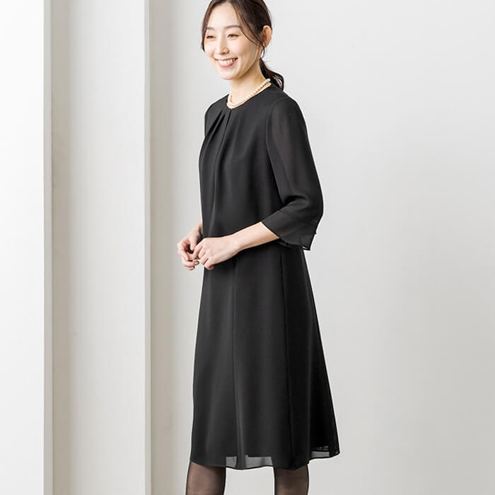 洗える｜涼しく軽やか、夏の定番ワンピース 9号・ブラック｜東京