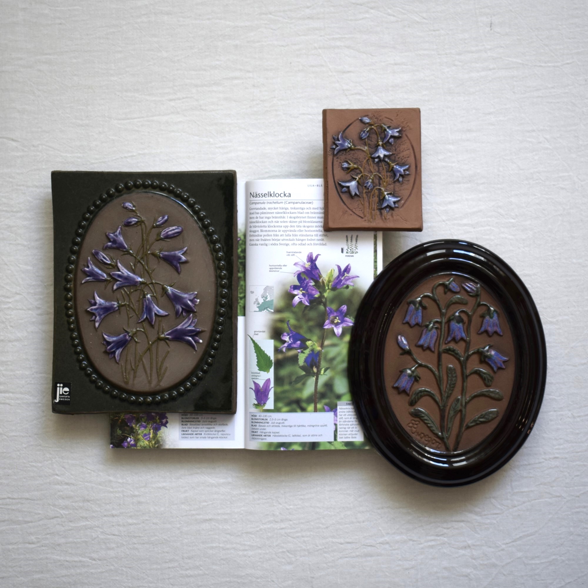 カンパニュラの陶板・オーバル / GABRIEL・ガブリエル / スウェーデン