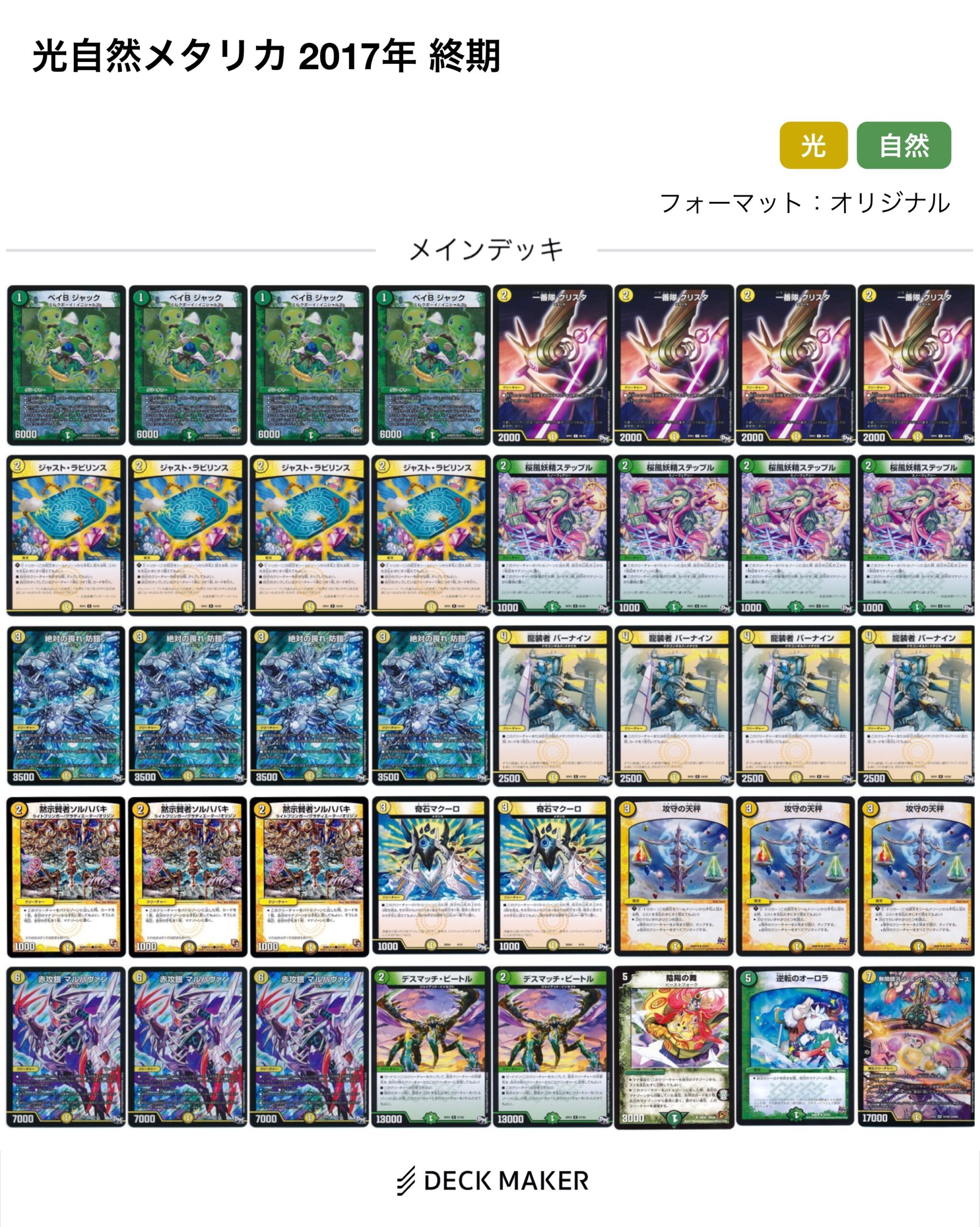 デュエマ】歴代最強デッキ選手権 Sランク ～光自然メタリカ篇～ | flat