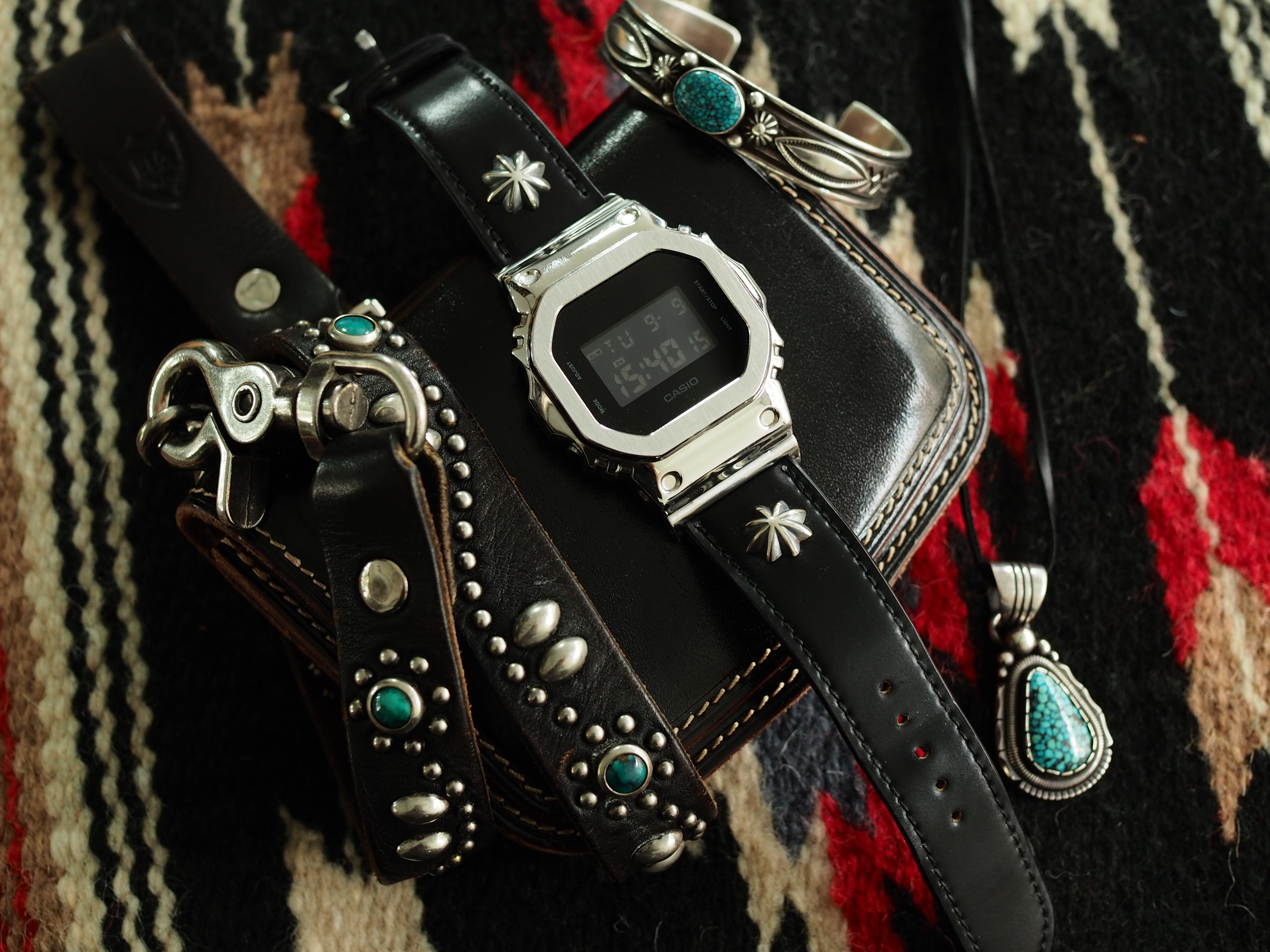 G-SHOCK カスタム用レザーベルト（バンド）とベルト・ベゼル交換による