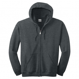 Gildan 18600 Heavy Blend Full-Zip Hooded Sweatshirt - Dark Heather
