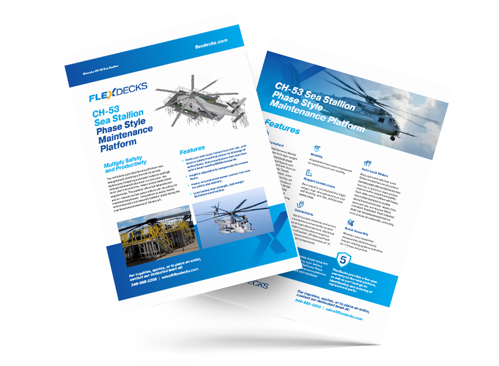 H-53 Sea Stallion Phase Style Maintenance Stand | FlexDecks