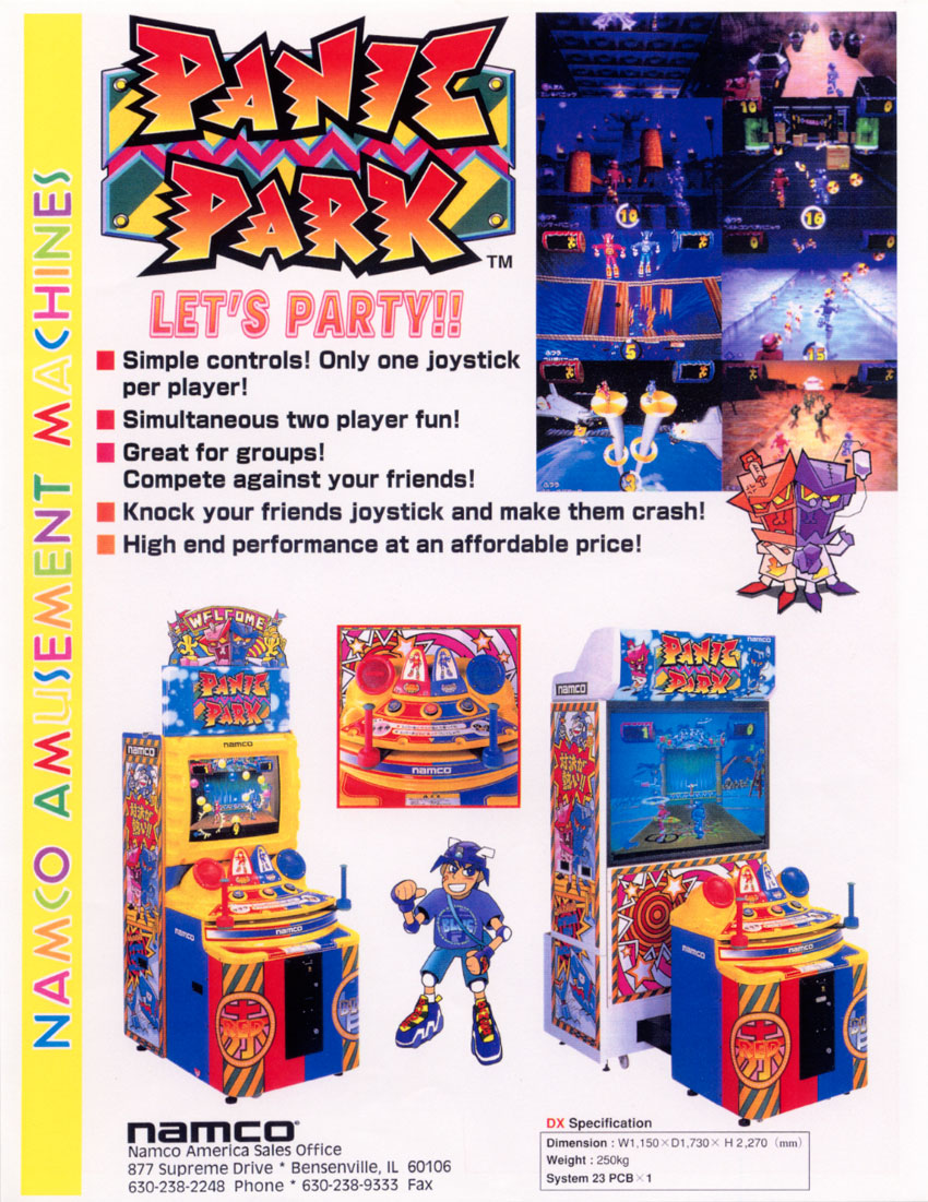 Panic Park - Namco (Video Game, 1997) - USA | The Arcade Flyer Archive