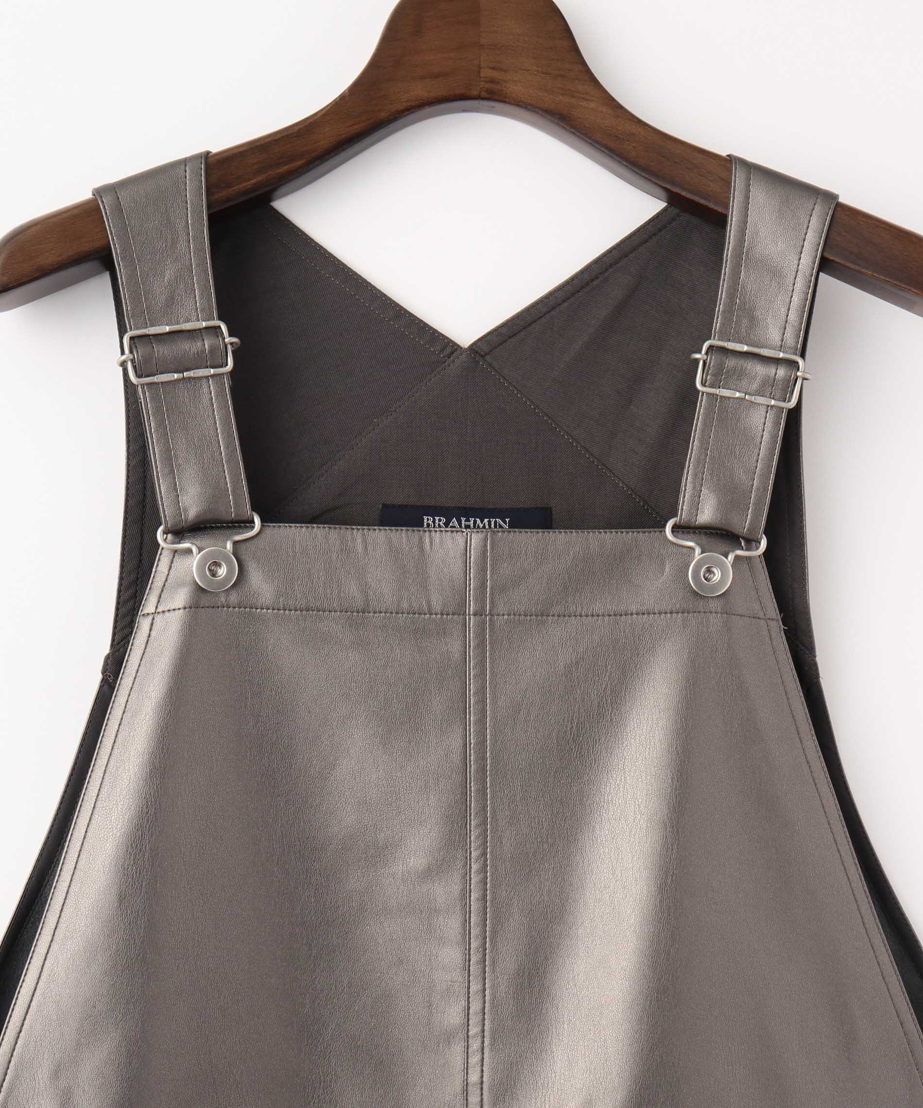 シンセティックレザーグロスサロペット – FACE SANS FARD