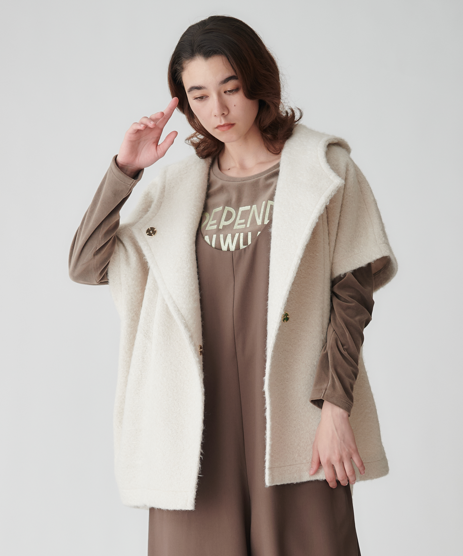 スタンドフードポンチョ – FACE SANS FARD