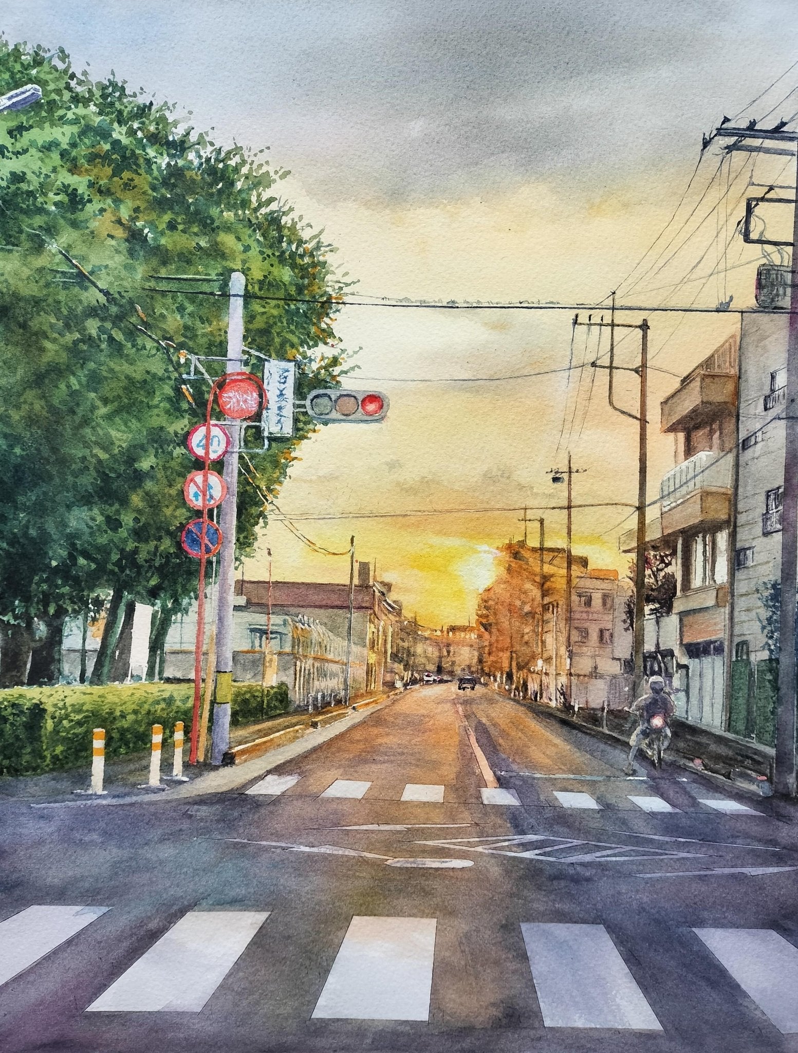 絵画の通販、購入ならFROM ARTIST/作品名：夕暮れの交差点/作家名