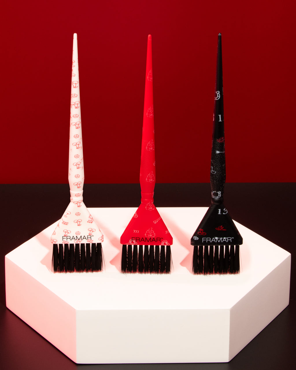 Framar Triple Threat Set Hair Color Brush Set | Hair Dye Brush 3
