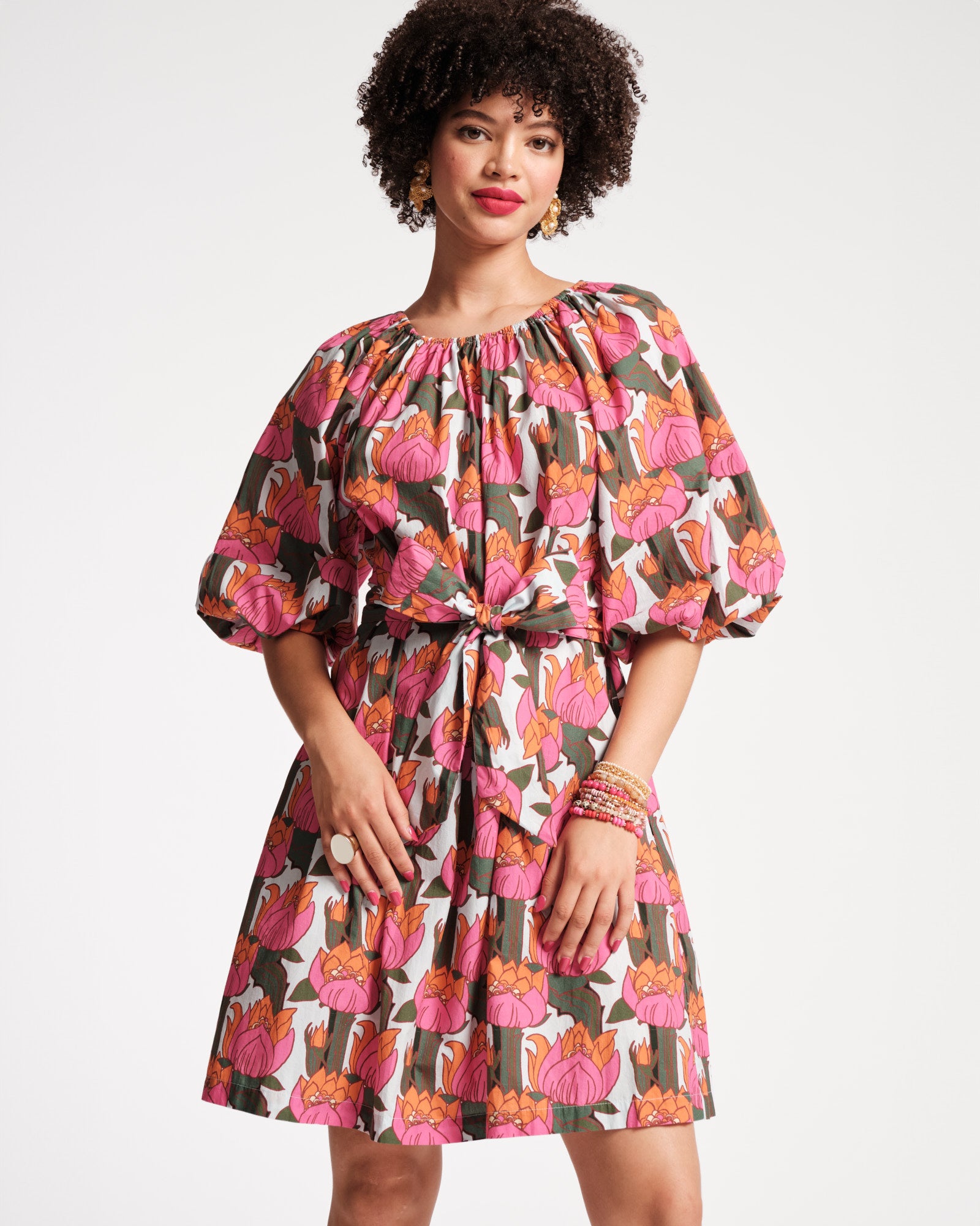 Bliss Mini Dress - Fireflower – Frances Valentine