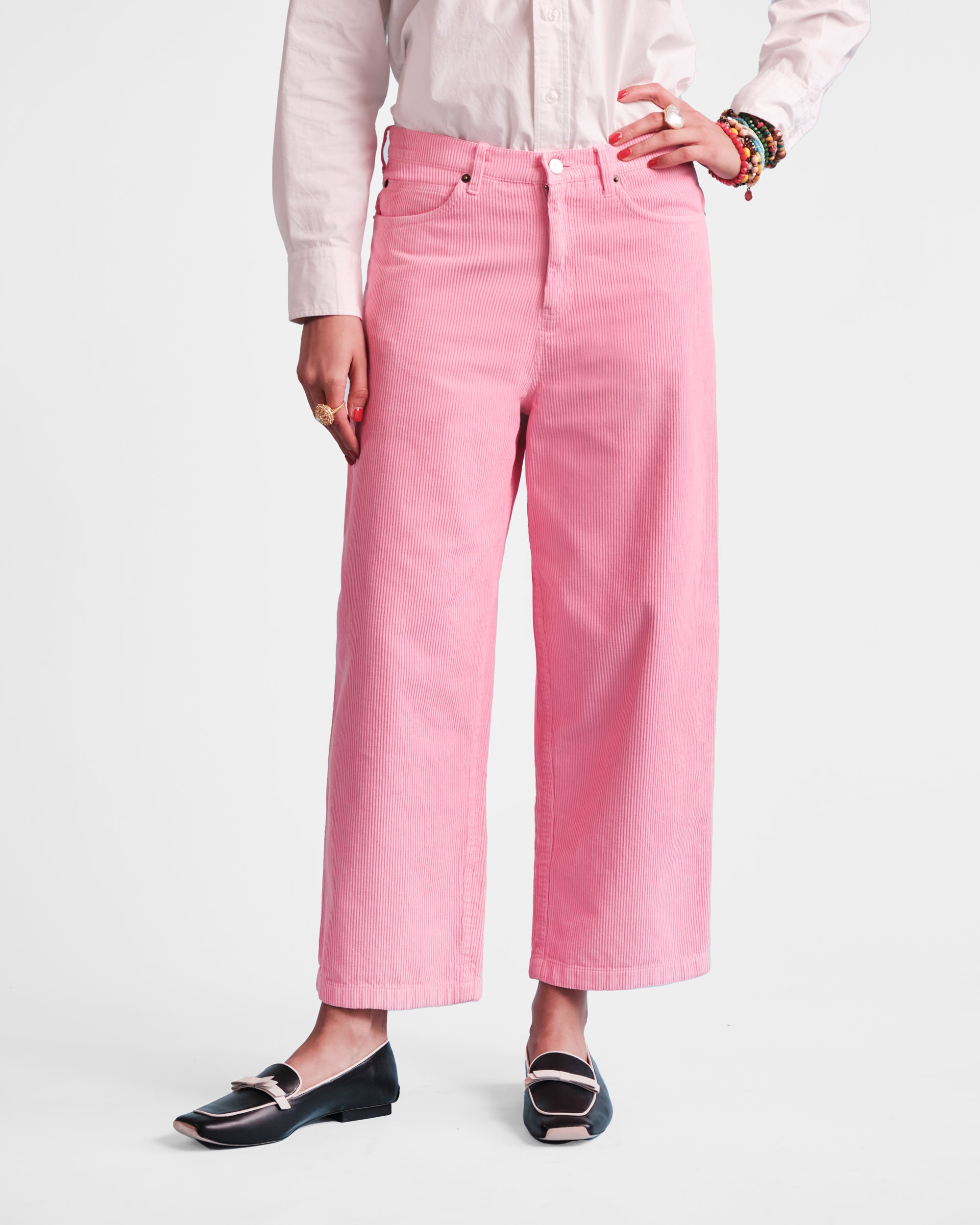 Jane Corduroy Pant - Pink – Frances Valentine