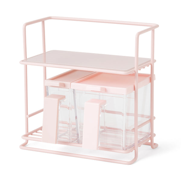 ワイヤーキッチンラック ガラス天板付 S ピンク | Francfranc（フラン