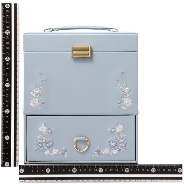 エンブロイダリーフラワー コスメボックス ブルー | Francfranc