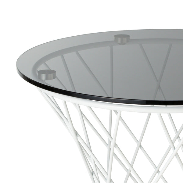 マーリア サイドテーブル ブラック×ホワイト （φ500） | Francfranc