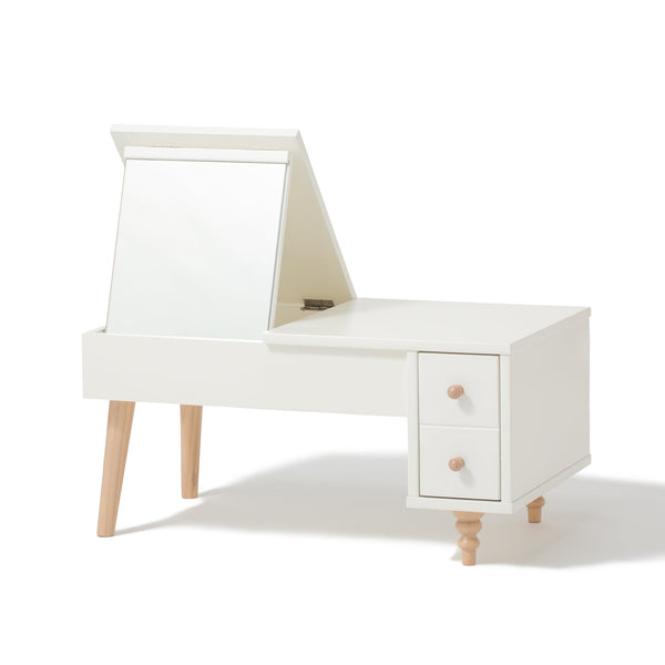ラーナ ドレッサーテーブル 2 ホワイト×ナチュラル（W801×H735