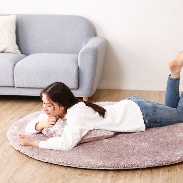 低反発 カステ ラグ ラウンド ライトベージュ φ1500 | Francfranc