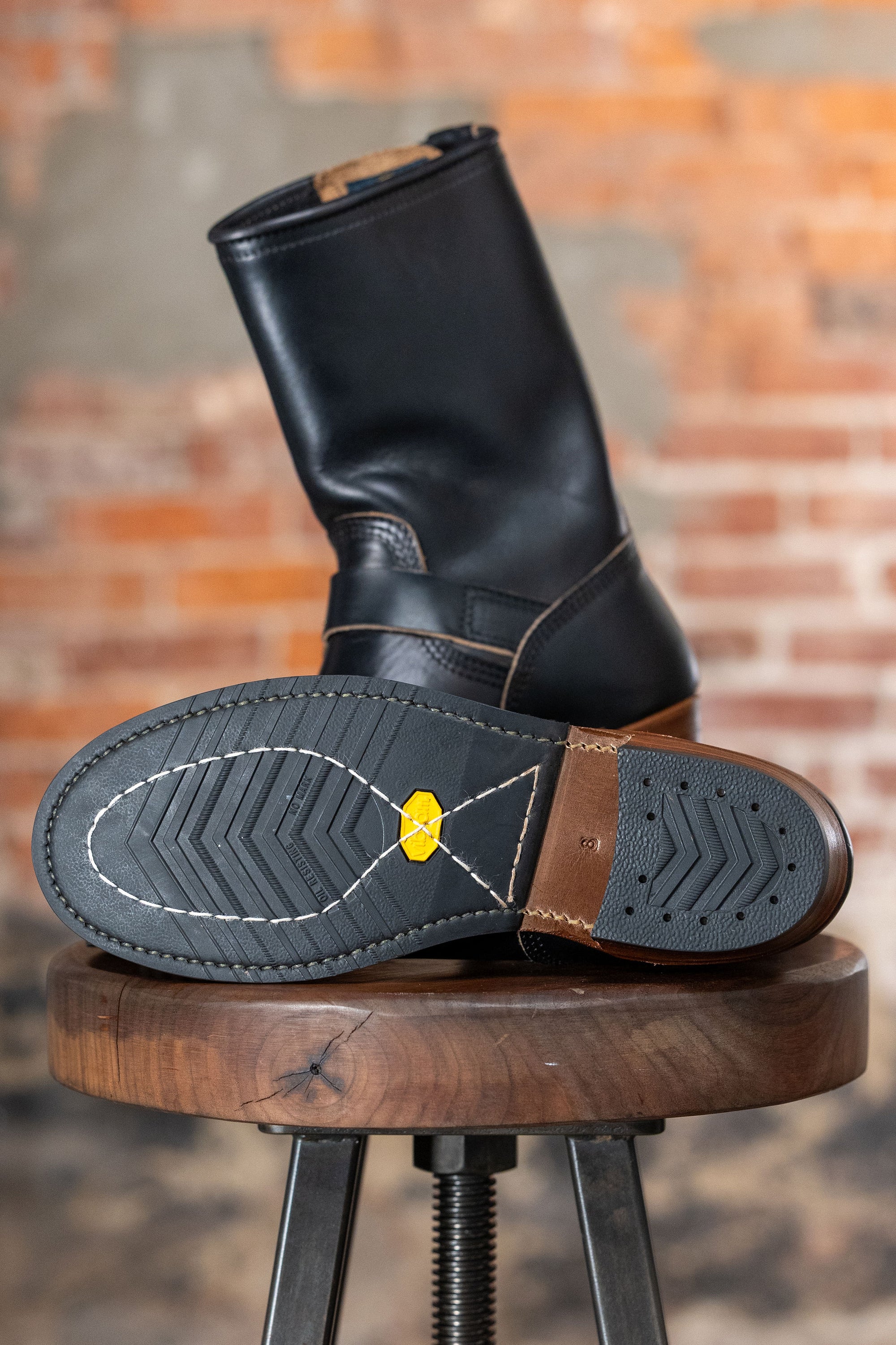 John Lofgren Wabash Engineer Boots - Horween CXL Black - Franklin