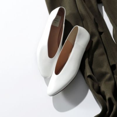 enchanted(エンチャンテッド)の本革ソフトレザーVカットバブーシュ通販