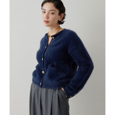 Whim Gazette(ウィム ガゼット)のカシミヤ混ファーニットジャケット