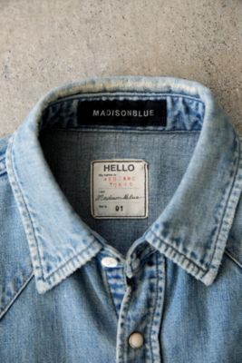 MADISONBLUE(マディソンブルー)のSHREDDED HEM WESTERN SH DENIM通販