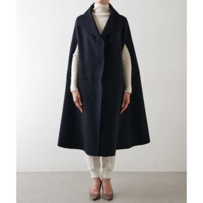 Whim Gazette(ウィム ガゼット)のカシミヤリバーポンチョコート通販