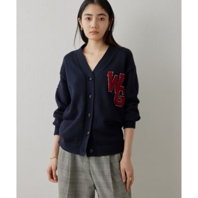 Whim Gazette(ウィム ガゼット)のワッペンニットカーディガン通販