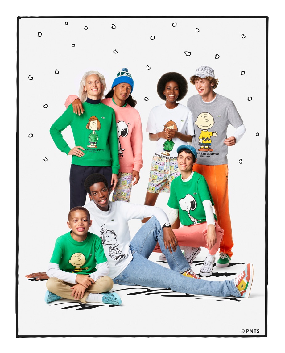 LACOSTE》と「PEANUTS」のコラボが再び！キャラクターたちをポップに