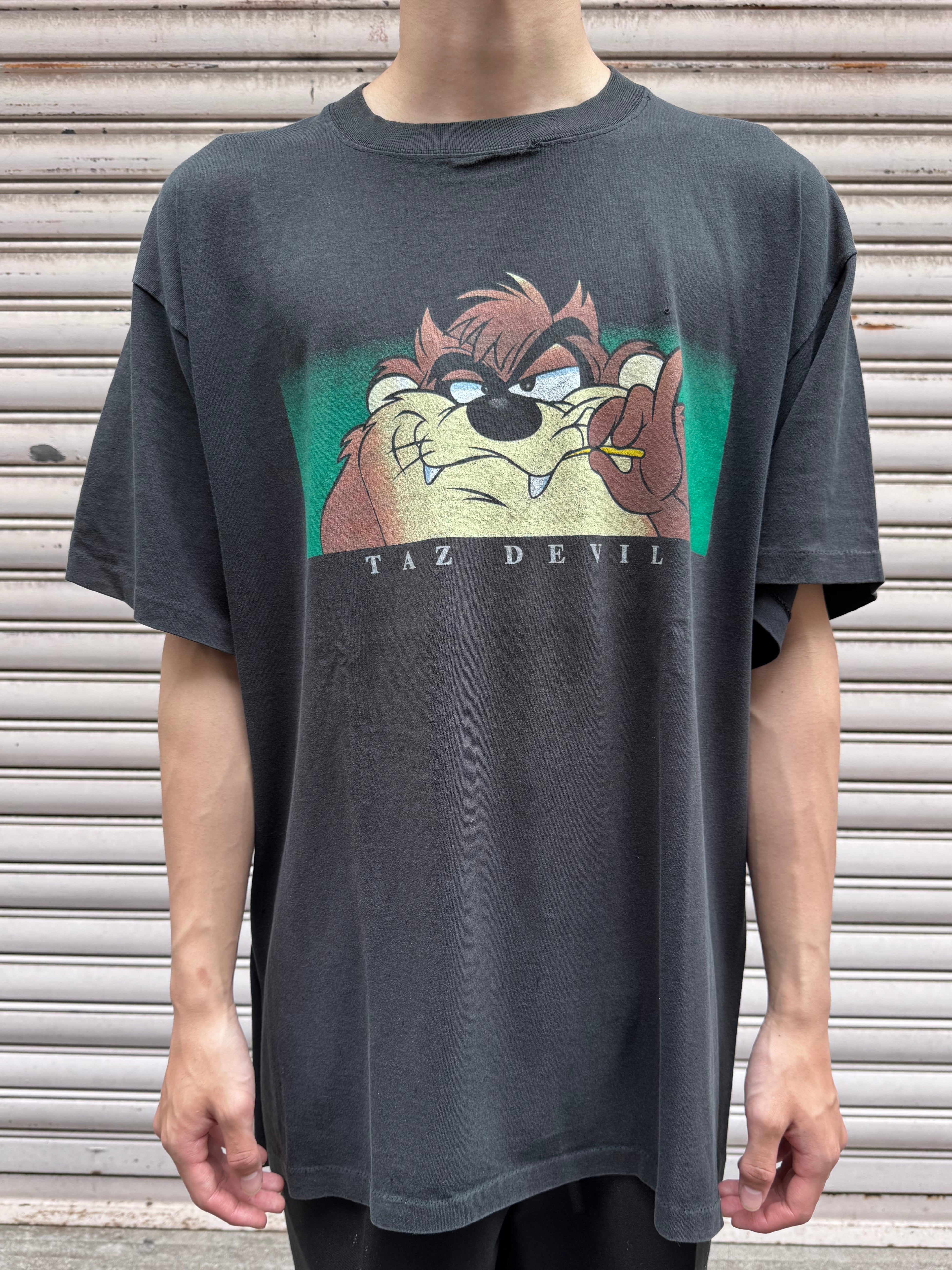 90's WARNER BROS.「TAZ DEVIL」キャラクターTシャツ USA製 – FUJI STORE