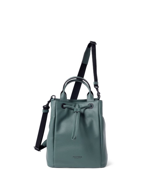 巾着ショルダーバッグ / FUJITAKA / レザー 本革 ミニサイズ