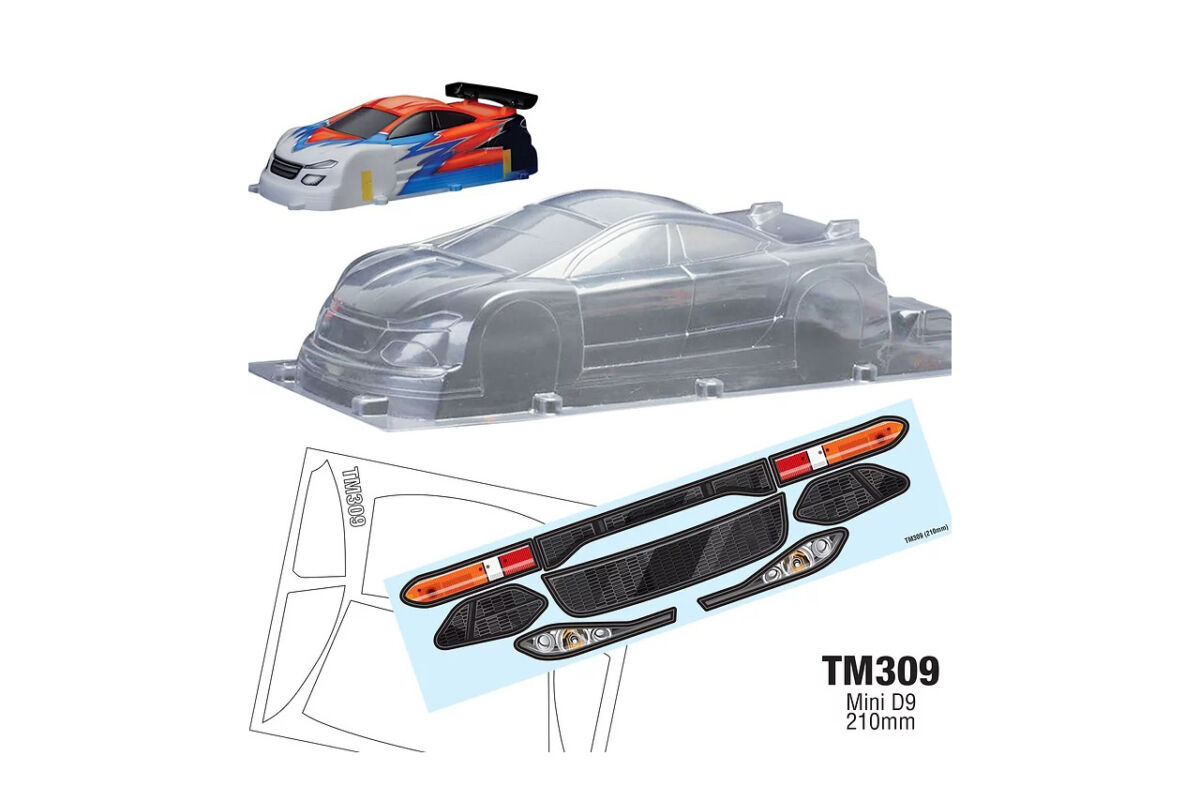 Blade TERAM C ミニD9ボディ クリアボディ ホイルベース210mm仕様