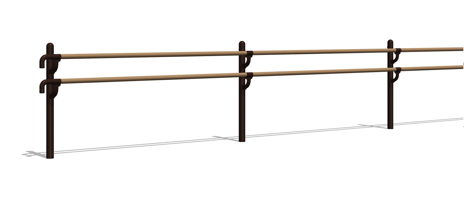 スケートボード滑り降り抑制機能手すり FWeTaL2-SDN-2085