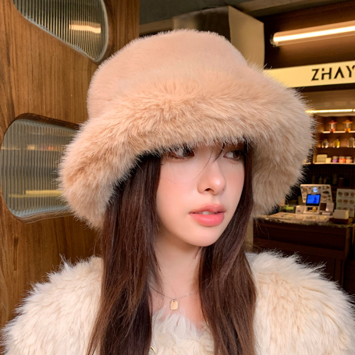 バケットハット ふんわり 豪華 ファーバケットハット ファー|バケット