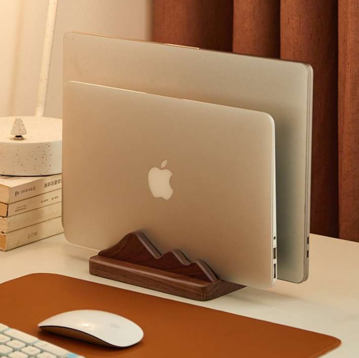パソコンスタンド 木製ノートパソコン縦置きスタンド ノートパソコン