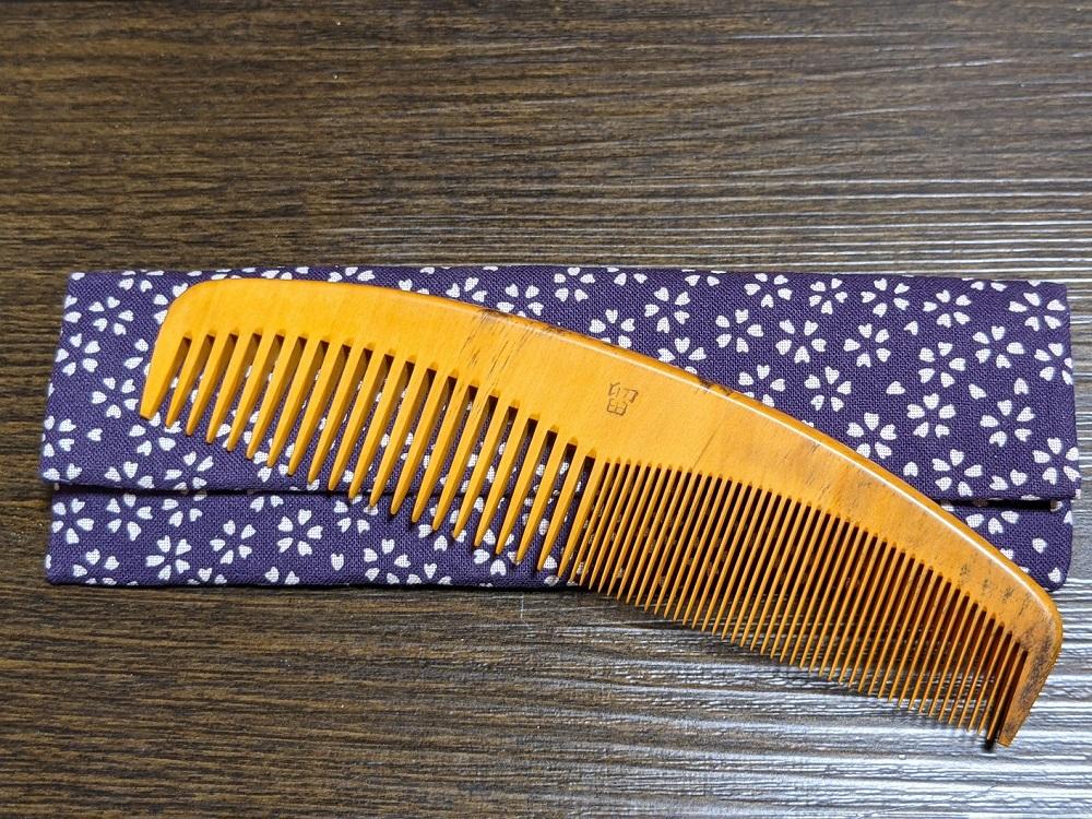 つげ櫛の櫛留商店 本つげ材振分櫛（袋付） | JTBのふるさと納税サイト