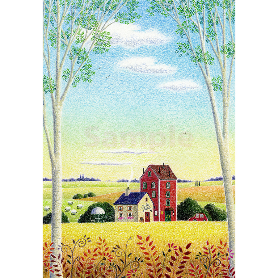 渡辺美香子 版画作品「豊かな休日」｜こだわりの逸品 地域特産品